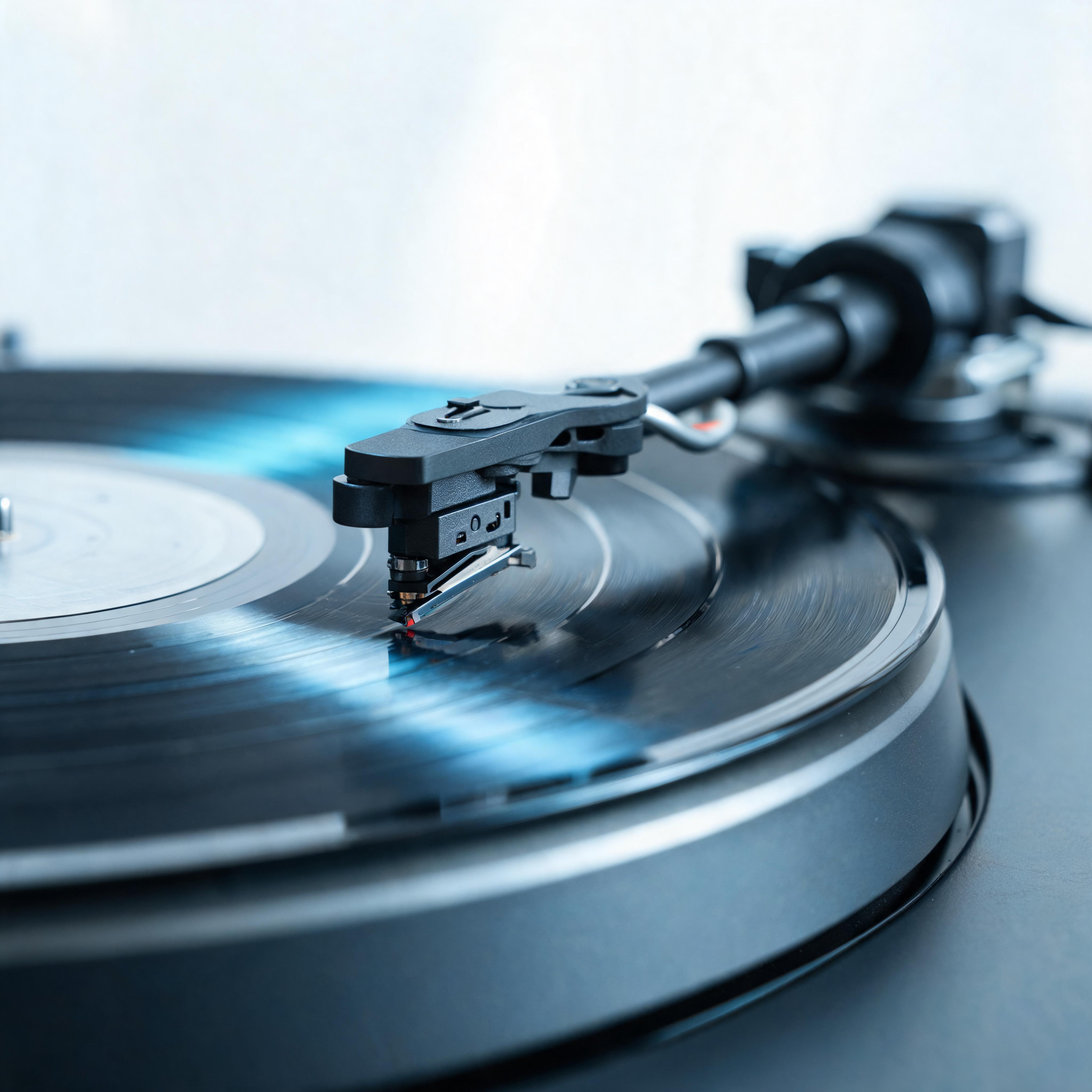 Vinyl pressing close-up