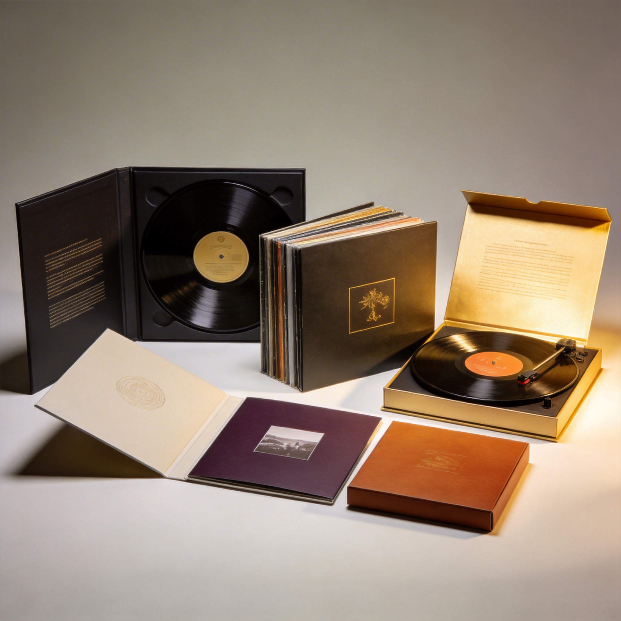 Vinyl record packaging collection
