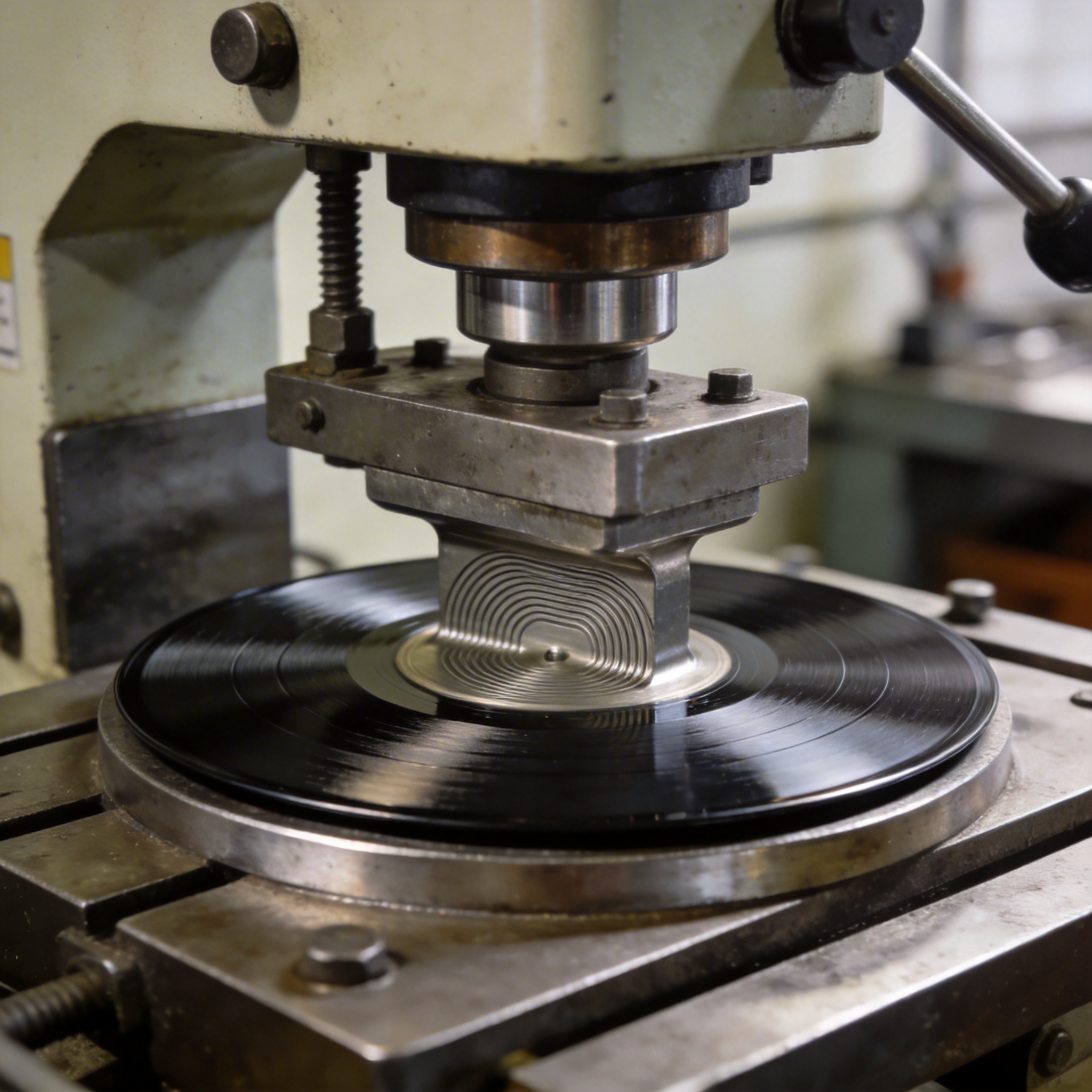 Vinyl record pressing process